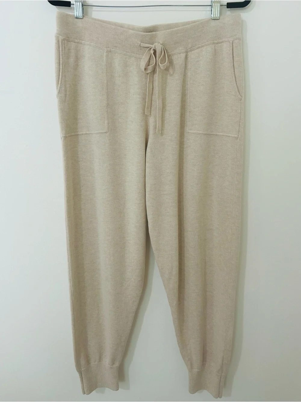 J.Crew Cotton Cashmere Jogger Pant in Oatmeal M
